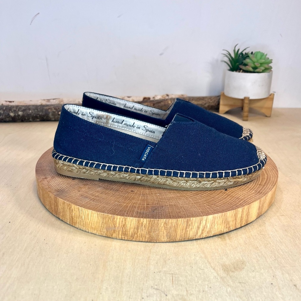 •Viscata | Barceloneta Canvas Espadrille Flats in Navy Size 38/7 - Picture 9 of 13